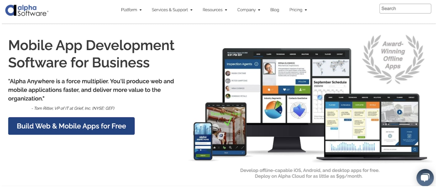 Alpha Software Web Page Alpha Software Web Page